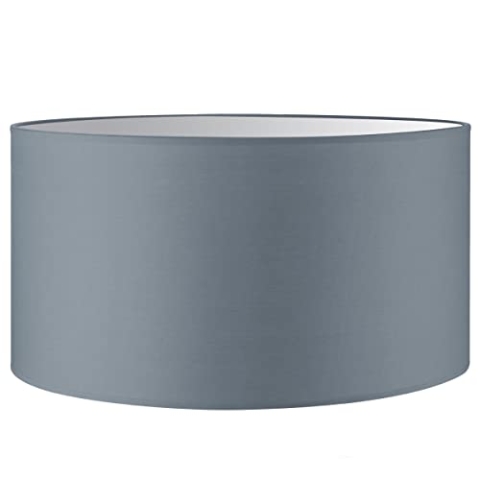 Home Sweet Home Moderner Lampenschirm Bling | Zylinder |50/50/25cm | Grau | Stoff-Lampenschirm aus Baumwolle | für E27 Lampenfassung | RoHS-geprüft | geeignet für Pendelleuchte