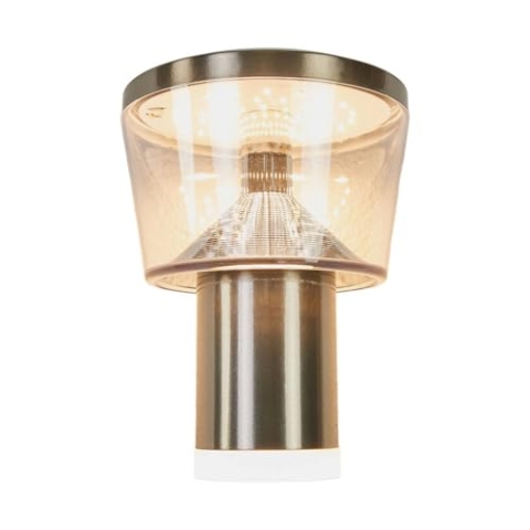 Lindby Edelstahl LED Wandlampe aussen, Aussenwandleuchte spritzwassergeschützt IP44, 1x 8,1W LED, warmweiß (3.000K), Außenleuchte
