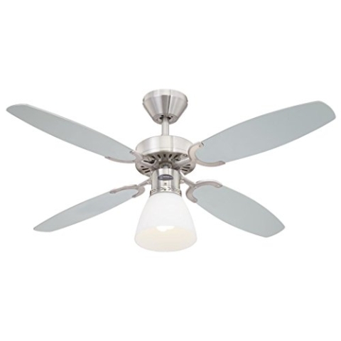 Westinghouse Lighting 78274 Capitol 105 cm Deckenventilator aus gebürstetem Stahl für den Innenbereich (ohne Fernbedienung)