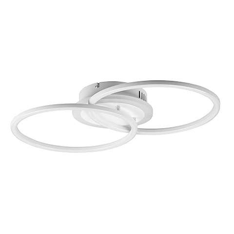 Reality Leuchten LED Deckenleuchte Venida R62783431, Metall Weiß matt, inkl. 25 Watt LED, Switch Dimmer