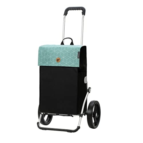 ANDERSEN Einkaufstrolley - Royal Shopper Vide Mint 47 L Einkaufsroller,nachhaltig,Tasche abnehmbar, Aluminium, klappbar, leise Räder