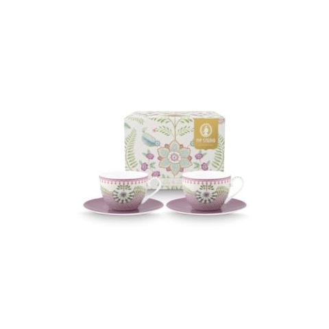PIP STUDIO Lily/Lotus Tasse m.U. lila 280ml 4tlg