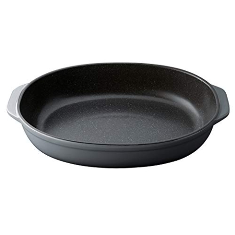 BergHoff Auflaufform oval groß (Backform aus Steingut, spülmaschinenfest, Größe 336x26x7 cm, Form oval, Ofenform für Gratin / Aufläufe / Strudel) 1697001