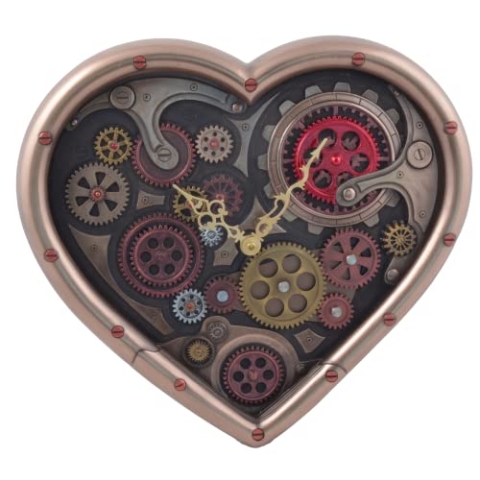 VOGLER Joh. Vogler GmbH Steampunk Wanduhr Steampunkherz - bronziert by Veronese