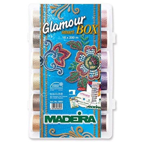 MADEIRA 98168061 Smartbox Glamour 12 18 Spule Set, 220 YD