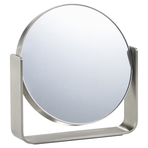 Zone Denmark Ume Tischspiegel, Kosmetikspiegel mit Vergrößerung 5-Fach, Durchm. 19 cm, Höhe 19,5 cm, Metall