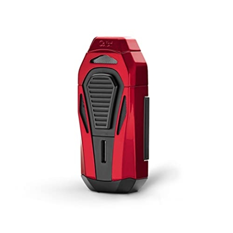 Colibri Boss Sturmfeuerzeug mit Dreistrahl jetflamme | Integrierter Zigarrenabschneider | Feuerzeug Für Zigarren | Elegante Geschenkbox | Zwei Jahre Garantie | butan Nicht Im Lieferumfang Enthalten
