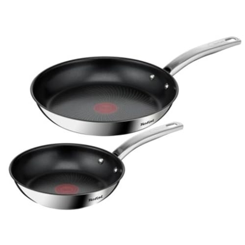 Tefal Pfannenset B817S255, Edelstahl, 2-teilig, 2-teilig, Ø 20 cm, Ø 26 cm