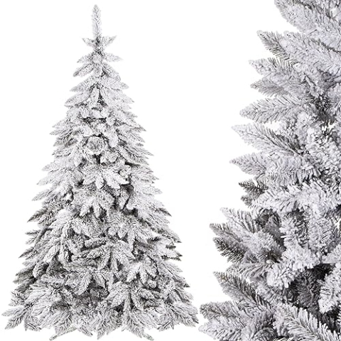SPRINGOS Künstlicher Weihnachtsbaum Kaukasus-Fichte Kunstschnee 180 cm