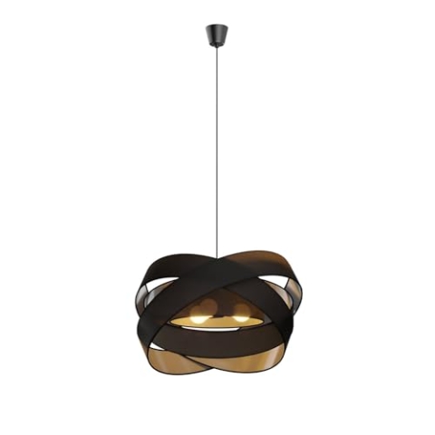 Lindby Pendelleuchte Simaria (Modern) in Schwarz aus Textil (3 flammig, E27) - Hängeleuchte Esstischlampe Hängelampe Wohnzimmerleuchte