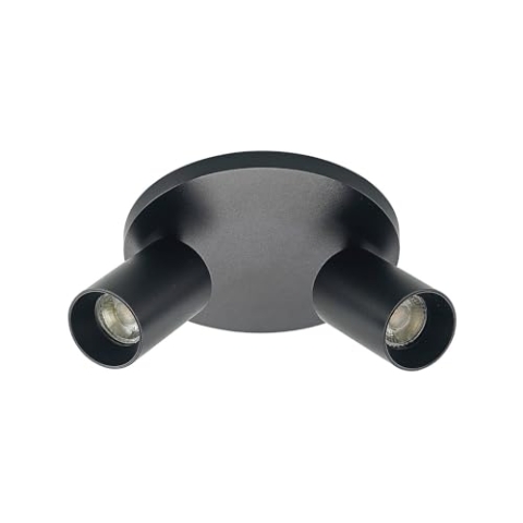 Arcchio Strahler Brinja (Modern) in Schwarz aus Aluminium (2 flammig, GU10) - Deckenlampe Deckenleuchte Lampe Spot Flurleuchte