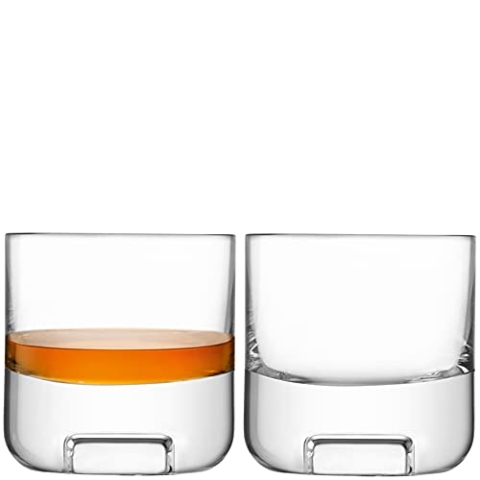 LSA International Cask Whisky-Becher, 240 ml, transparent, 2 Stück, mundgeblasenes und handgefertigtes Glas | KC01