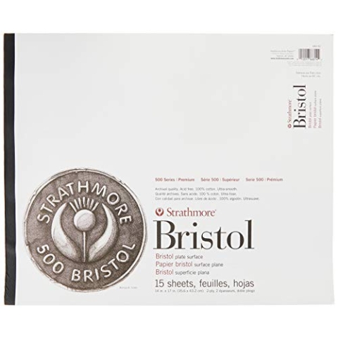Strathmore 500 Series Bristol, Papier, Teller, 2-lagig, 14x17, 15