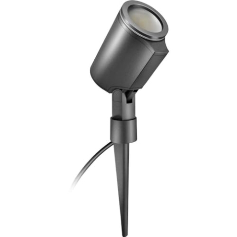 Steinel LED Strahler Spot Garden anthrazit, 6,7 W Bodenstrahler mit Erdspieß, 620 lm Spotlight, Garten Spot schwenkbar, Aluminium