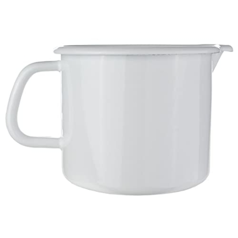 Riess - Schnabeltopf - Milchtopf - Emaille - weiß Ø 14cm - 1.7 Liter