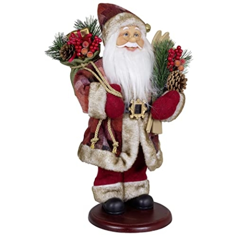 Christmas Paradise stehender Deko Weihnachtsmann auf Podest 45cm Modell Jacob