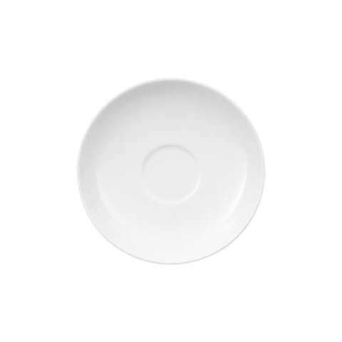 Villeroy & Boch Royal Mokka-/Espresso-Untertasse, 6er Set, ø 12 cm, Premium Bone Porzellan, Weiß