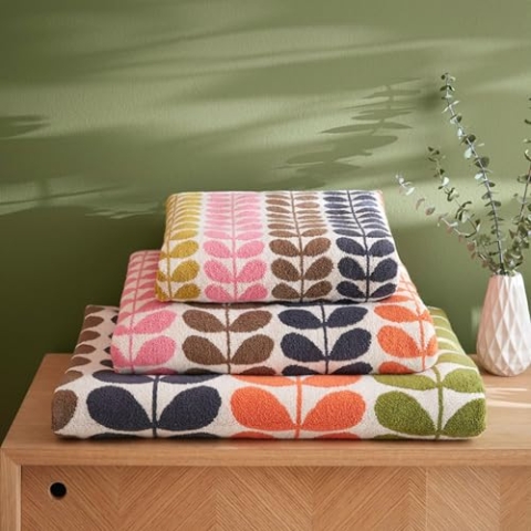 Orla Kiely Badetücher mit mehreren Stielen, Rotbraun, Größe: Badetuch, 70 x 125 cm