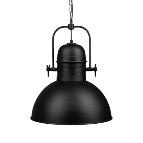 bamyum Deckenlampe Vintage Industrial Ø40 cm Schwarz, Küchenlampe Hängend Vintage, Hängelampe Esstisch, Deckenleuchte Pendelleuchte Esstisch, Deckenlampe Wohnzimmer, Hängelampe Küche