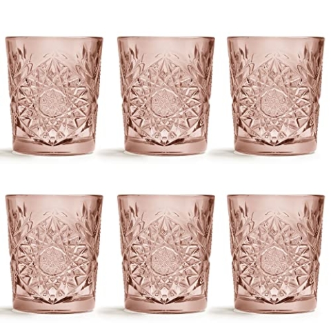 Libbey »Hobstar« Trinkglas Inhalt:6 x 0,35 Liter, rose