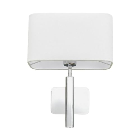 Lucande Wandleuchte, Wandlampe Innen Jettka (Modern) in Chrom aus Textil (1 flammig E27) - Wandleuchten Wandstrahler Wandbeleuchtung Schlafzimmer/Wohnzimmer Wohnzimmerleuchte