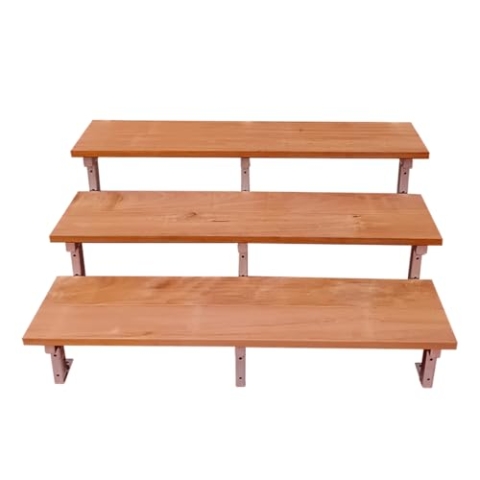 Holztreppe aus exotischem Holz, mit Treppenwangen aus Stahl, 2 bis 5 Stufen, Hartholz (2 Stufen, 160 cm)
