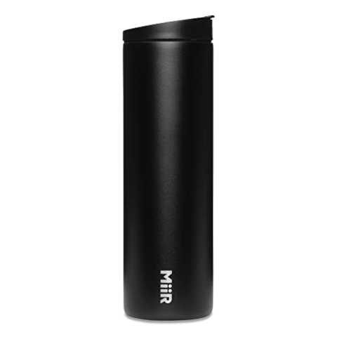 MiiR Flip Traveler Doppelwandig vakuumisoliert mit auslaufsicherem Klappdeckel, BPA-freie Edelstahl-Konstruktion, isolierter Becher für heiße oder kalte Getränke, 590 ml