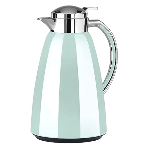 Emsa Campo Isolierkanne F4130300 | 1L Füllmenge | Quick Tip Verschluss | 100% dicht | 12h warm, 24h kalt | Premium Edelstahl | Einfache Reinigung | Pastel-Mint