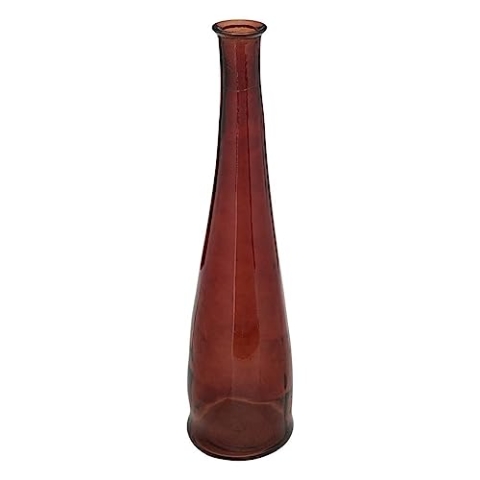 Atmosphera - Lange Vase Uly Recyclingglas - H.80 cm - Bernstein