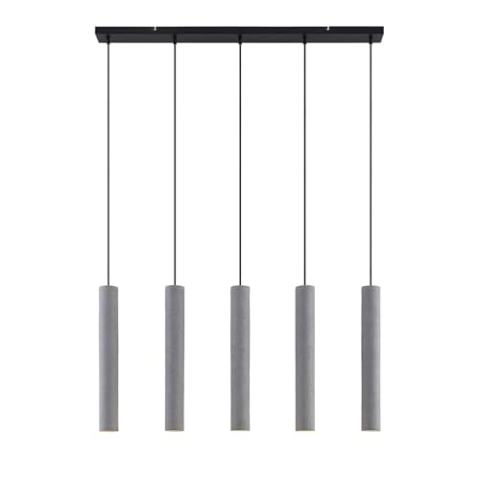 Lindby Esstisch Pendelleuchte Beton, Hängeleuchte Betonlampe 5 flammig Hängelampe Esszimmer Wohnzimmer Küche Pendellampe 5x GU10 ohne Leuchtmittel
