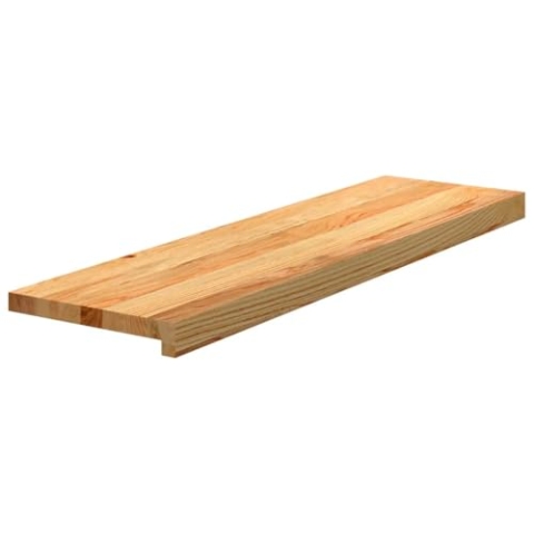 vidaXL Treppenstufen 2 STK. Hellbraun 90x25x2 cm Massivholz Eiche, Treppenstufe für Holztreppen, Treppenstufe Holz, Fenstersims, Treppenstufe Eiche