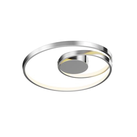 Lucande LED Deckenleuchte Maire dimmbar (Modern) in Chrom aus Aluminium (1 flammig,) - Lampe Deckenlampe Wohnzimmerleuchte