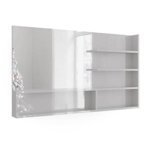 Vicco Spiegelregal Wandspiegel Badezimmerspiegel Badspiegel Schminkspiegel-Regal Spiegel-Regal-Kombination Badregal Kosmetikspiegelregal Badmöbel Badezimmermöbel