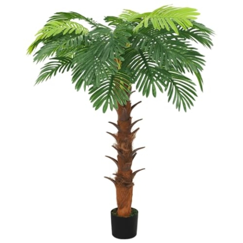 vidaXL Künstliche Palme Cycas mit Topf Kunstpflanze Kunstbaum Zimmerpflanze Dekopflanze Grünpflanze Künstliche Pflanze Deko 160cm Grün