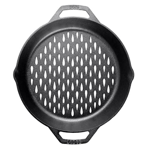 Lodge Grillkorb aus Gusseisen mit zwei Griffen, 30,5 cm