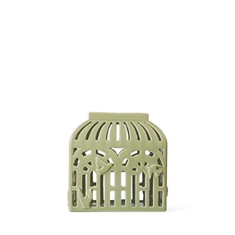 Kähler Design Orangery Green Leaf Lichthaus aus Keramik, Höhe: 16 cm, Breite: 16 cm, Tiefe: 10 cm, 691200