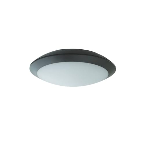 Lindby LED Deckenleuchten Naira mit Bewegungsmelder (Modern) in Schwarz (1 flammig,) - Außenleuchte für Garten Terasse Balkon & Haus Deckenleuchte