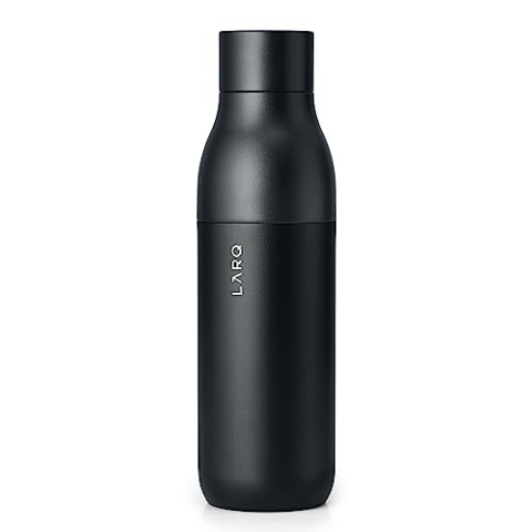 LARQ Bottle PureVis 740ml – Selbstreinigende Edelstahl-Trinkflasche mit UV-C Reinigung | Hält Getränke kalt und heiß | BPA-frei, auslaufsicher & wiederverwendbar | 2 Jahre Garantie, Obsidian Black