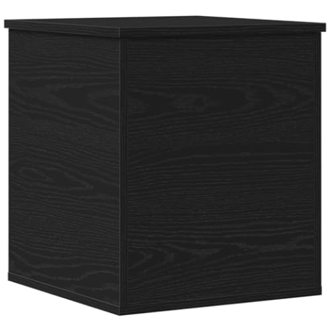 vidaXL Minimalistische Schwarze Eichen-Aufbewahrungstruhe 40 X 42 46 cm Massivholz Matt Innenmöbel Wohnzimmer Organizer Schlafzimmer Stylische Lösungen Optionen Zeitgenössisch Für Flur