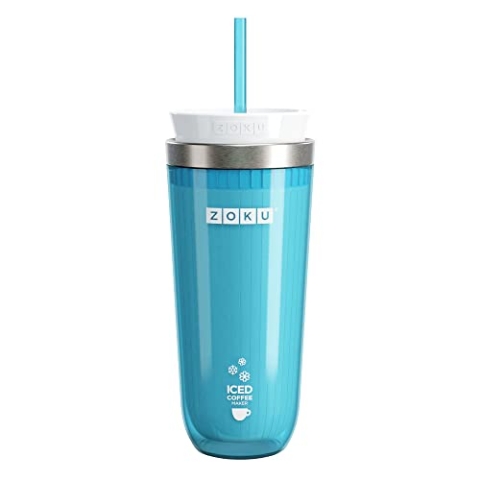 ZOKU Iced Coffee Maker, Teal Eiskaffeezubereiter 325ml in türkis, Kunststoff, 28x28x12 cm