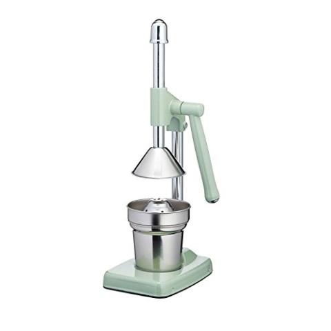 KitchenCraft Living Nostalgia Extrastabiler Orangen Entsafter mit Hebelarm, Aluminium, Grün, 13 x 26 x 41.5 cm, 1 Einheiten