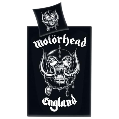 Motörhead Logo Unisex Bettwäsche schwarz 100% Baumwolle 135 x 200 cm/80 x 80 cm Bands