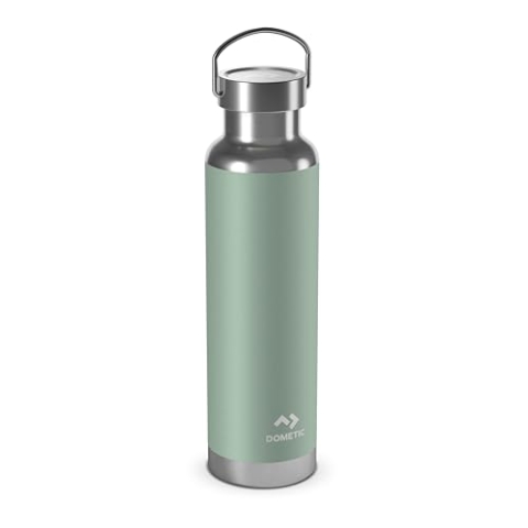 Dometic Thermo Bottle 66 - Thermosflasche 660 ml - Trinkflasche Edelstahl - Spülmaschinenfest, Doppelwandige Isolierung - Thermoskanne - Moss