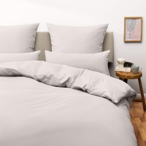 Blumtal Duvet Cover Set - Super Soft & Cozy Brushed Microfibre Bedding Set, No Pilling, Wrinkle Free with 2 Pillowcases, 200 x 220 & 50 x 80 (2X), Moonlight Grey