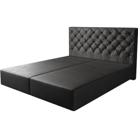 DELIFE Boxspringgestell Dream-Great Lederimitat Anthrazit 180x200 cm