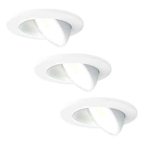 Ledvion - 3X LED Einbaustrahler, Weiß, Dimmbar, 5W, IP65, CCT, COB, Ø75mm, 5 Jahre Garantie