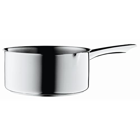 WMF Stielkasserolle 16cm, mit Schnaupe, kleiner Topf ohne Deckel, Kochtopf klein 1,5l, Milchtopf Induktion, Cromargan Edelstahl poliert, unbeschichtet