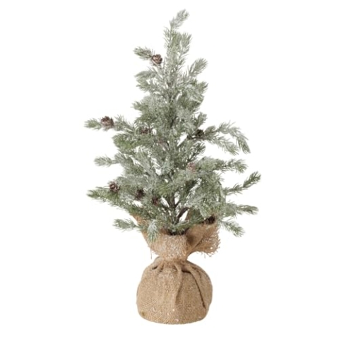 Boltze Weihnachtsbaum Teppo (Tanne, Höhe 54 cm, mit Standfuß, für den Indoorbereich, Dekofigur, Dekoaufsteller, Dekoration) 2027159, Grün, Normal