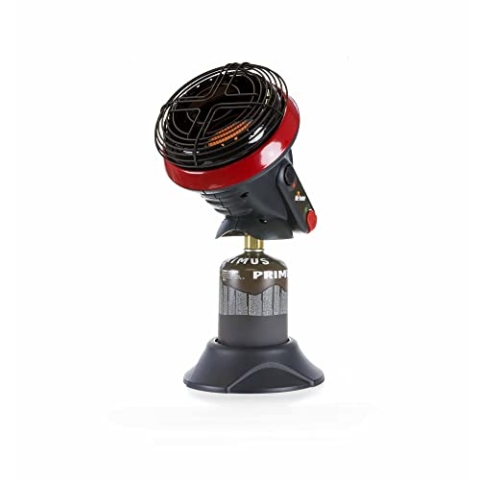 Mr. Heater Gasheizung Little Buddy inkl. Adapter für Gaskartuschen mit 7/16-Gewinde, 1,1kW Leistung, Outdoor-/Campingheizung ohne Gaskartusche, Rot