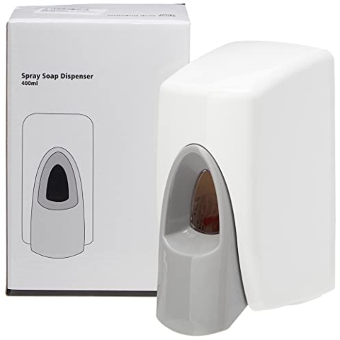 Rubbermaid Spender für Sprühseife 400 ml Sprühseifenspender, Plastik, weiß/grau, 40 x 58 x 57 cm